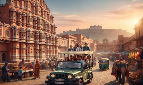 Image of a family in Jaipur